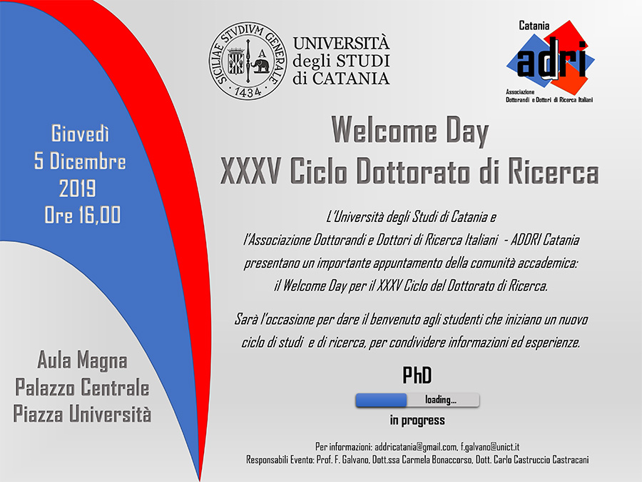 Locandina welcome day dottorato